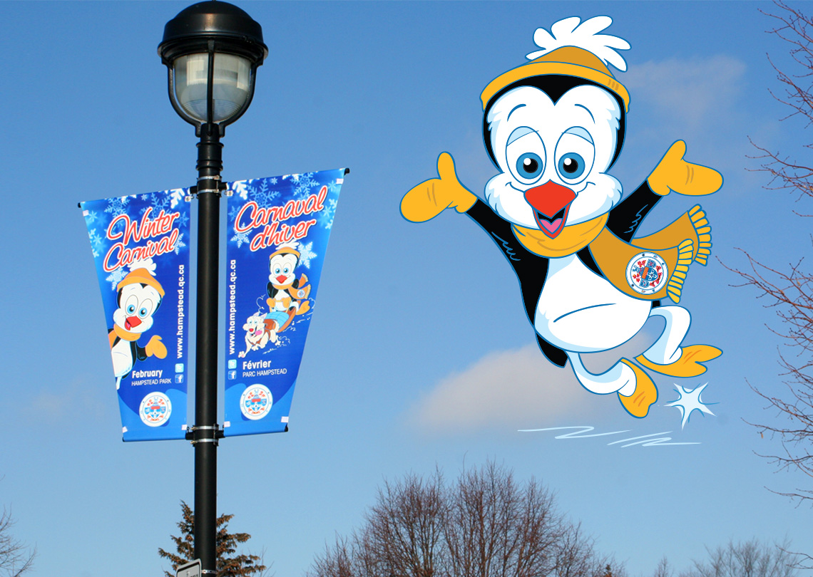 City of Hampstead - Winter Carnival Character Design, Banner Design