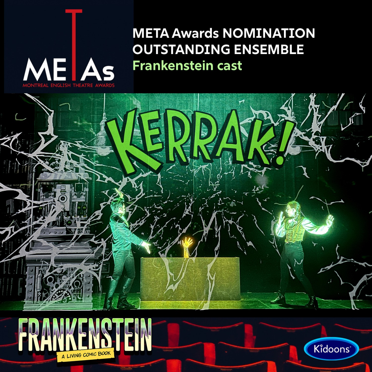 FRANKENSTEIN: A Living Comic Book nominated for 2 META awards